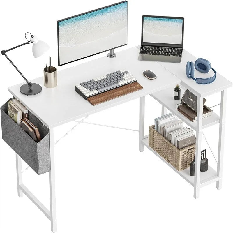 Petit bureau d'ordinateur en L de 40 pouces
