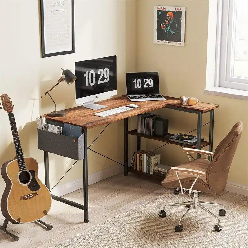 Petit bureau d'ordinateur en L de 40 pouces