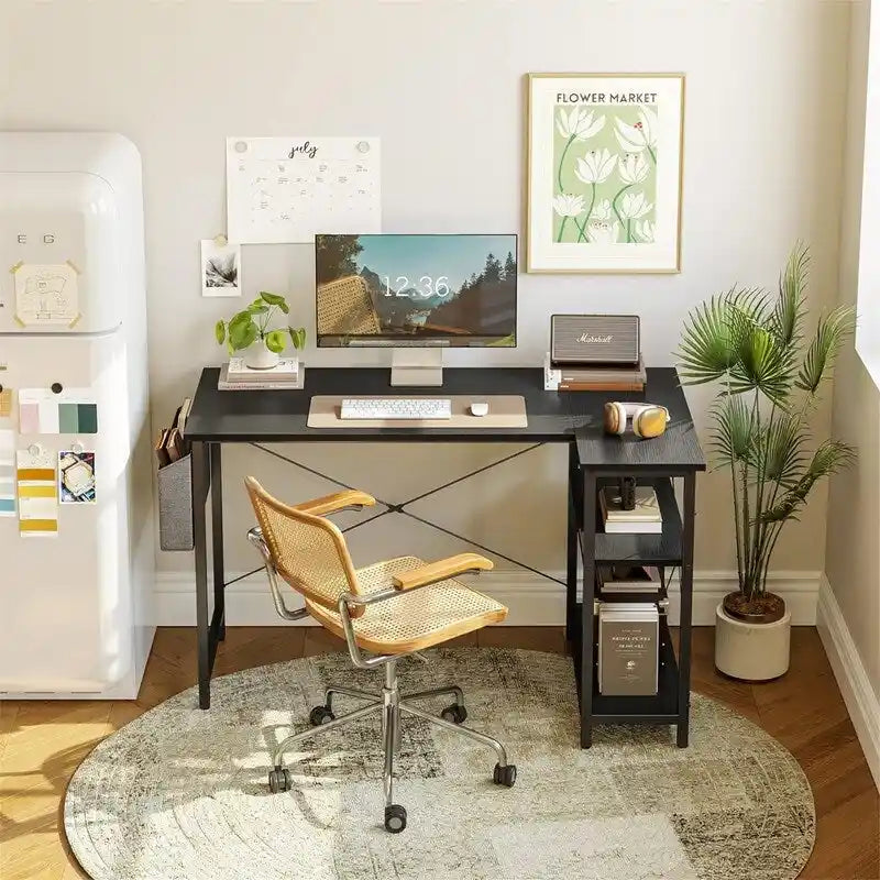 Petit bureau d'ordinateur en L de 40 pouces