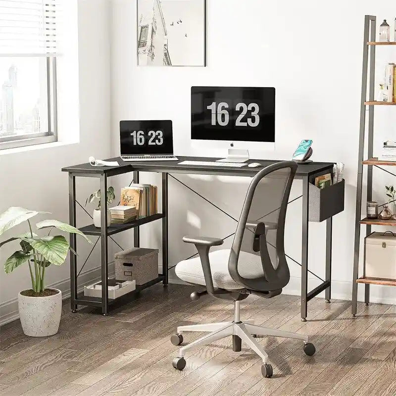 Petit bureau d'ordinateur en L de 40 pouces